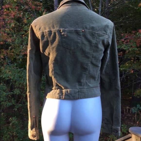 Corduroy jean jacket with copper accents rivets M - Picture 9 of 10